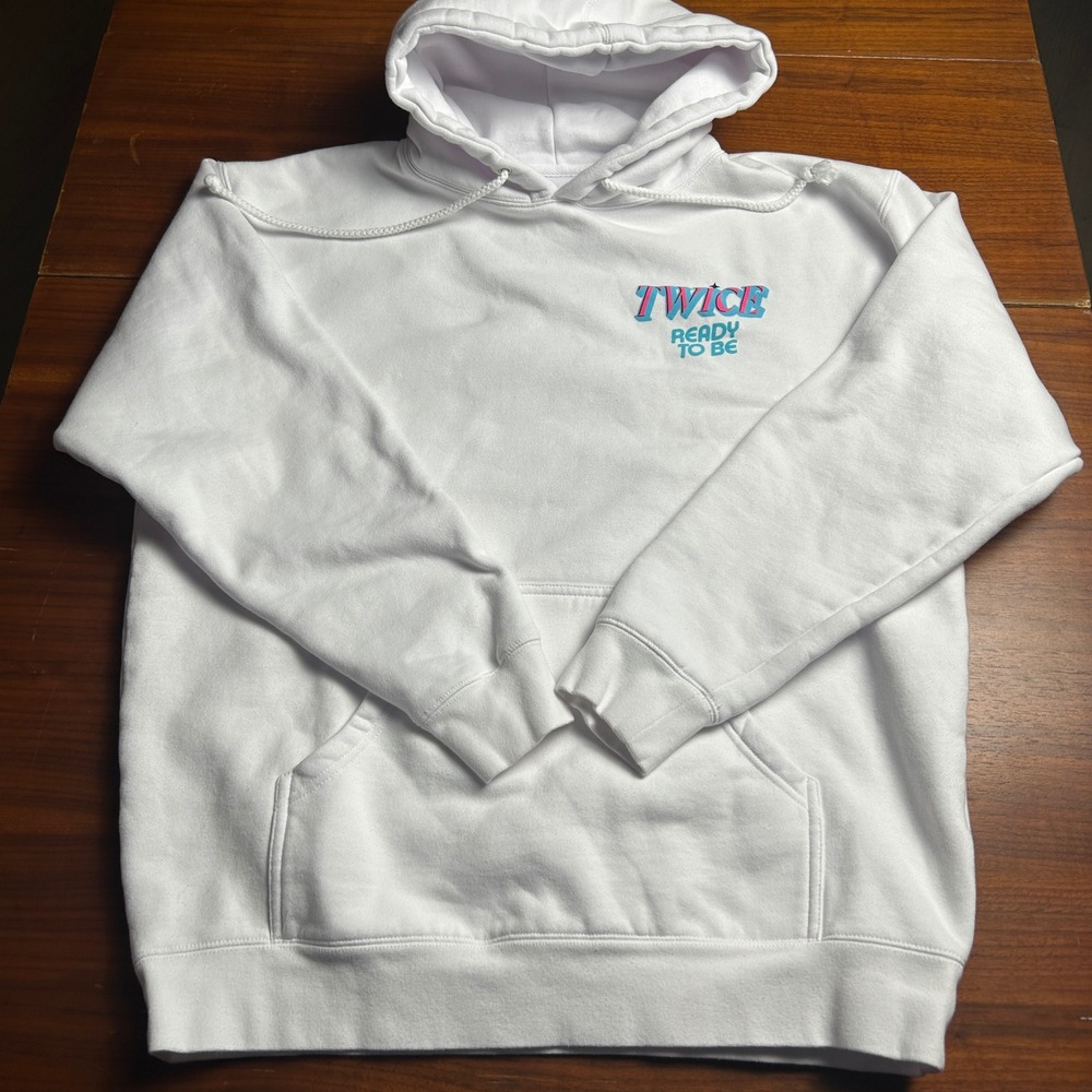 Twice Ready To Be 5th World Tour Hoodie White Concert Merch K-Pop Large